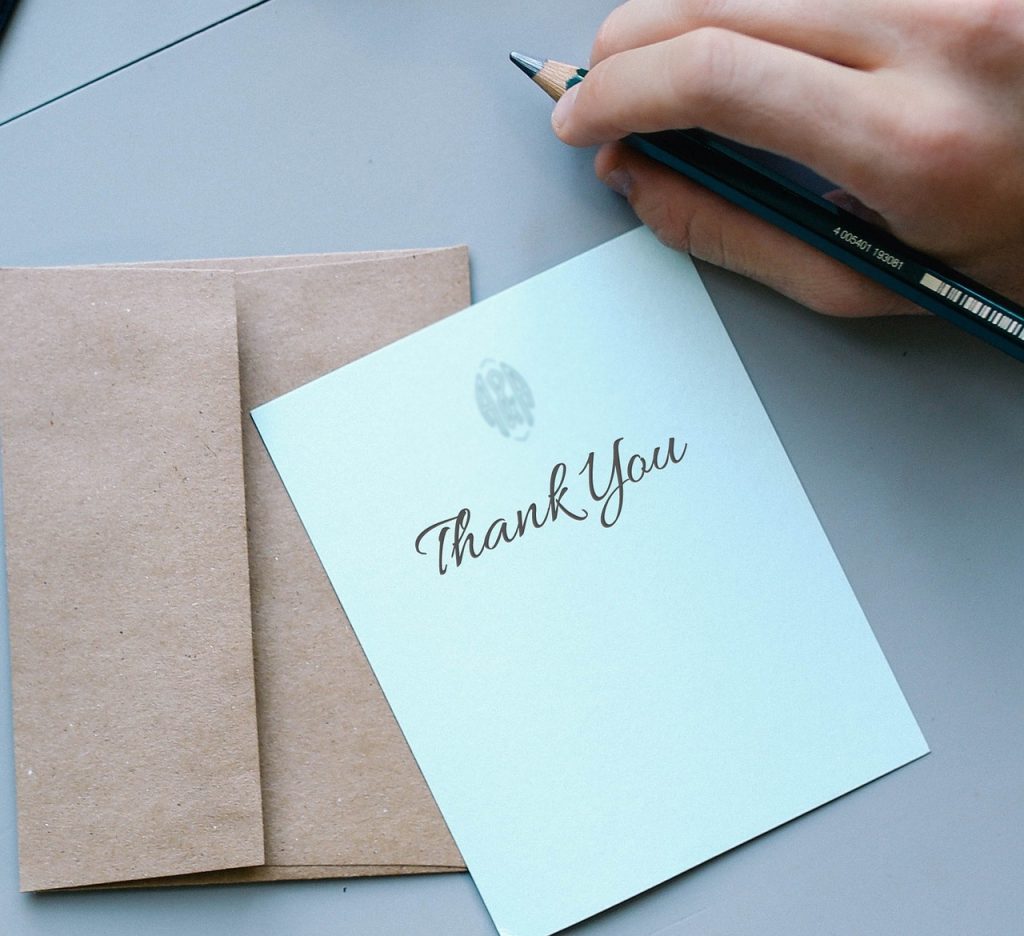 thank you note for volunteers